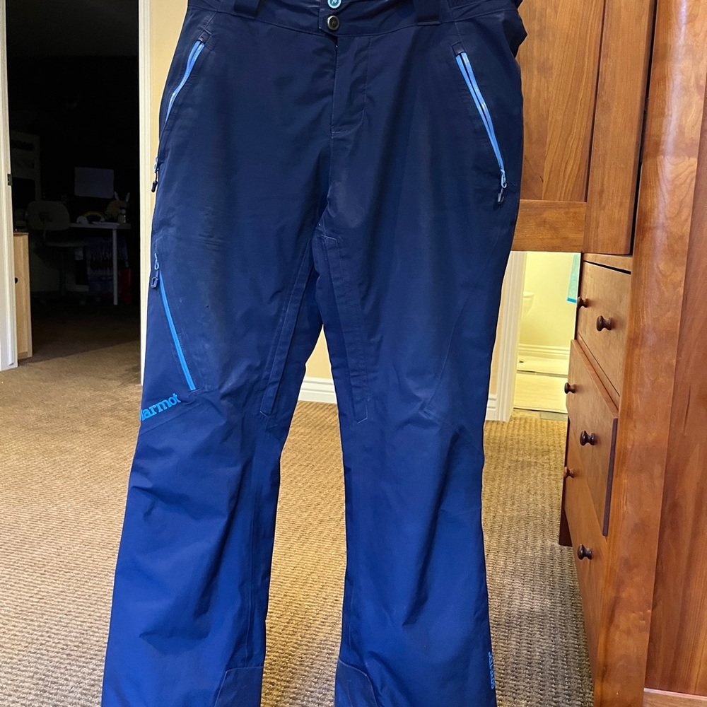 💙Marmot Ski Pants for Women. Gore Tex RECCO. Navy Blue Size S(6) EUC!💙